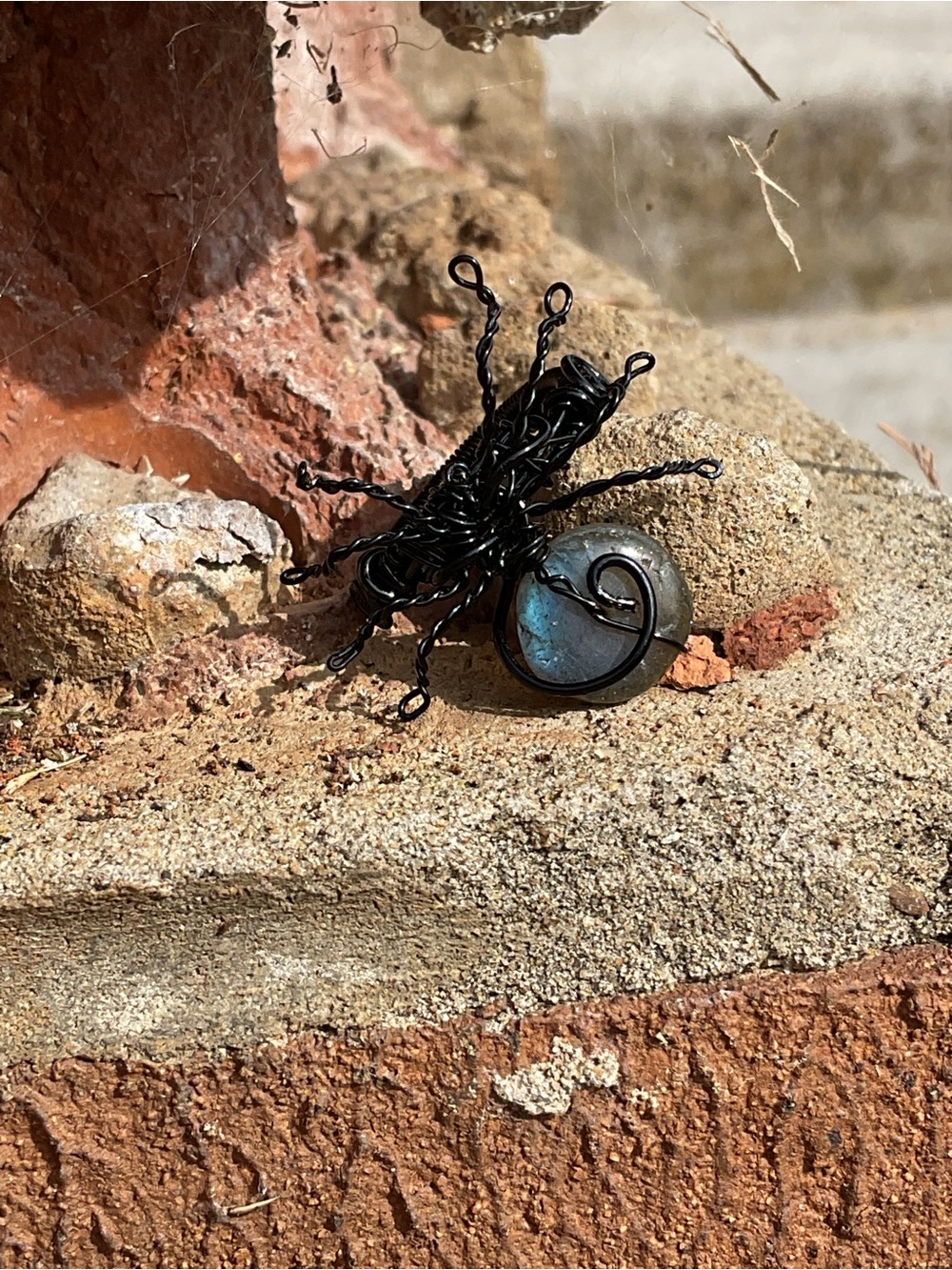 Wire Wrap Spider With Labradorite Ring 7